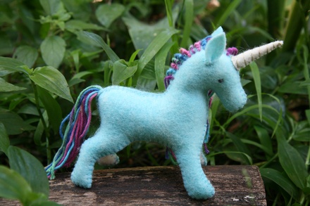 Aqua and Rainbow Unicorn