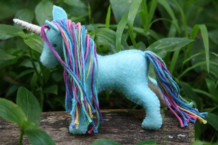 Aqua and Rainbow Unicorn